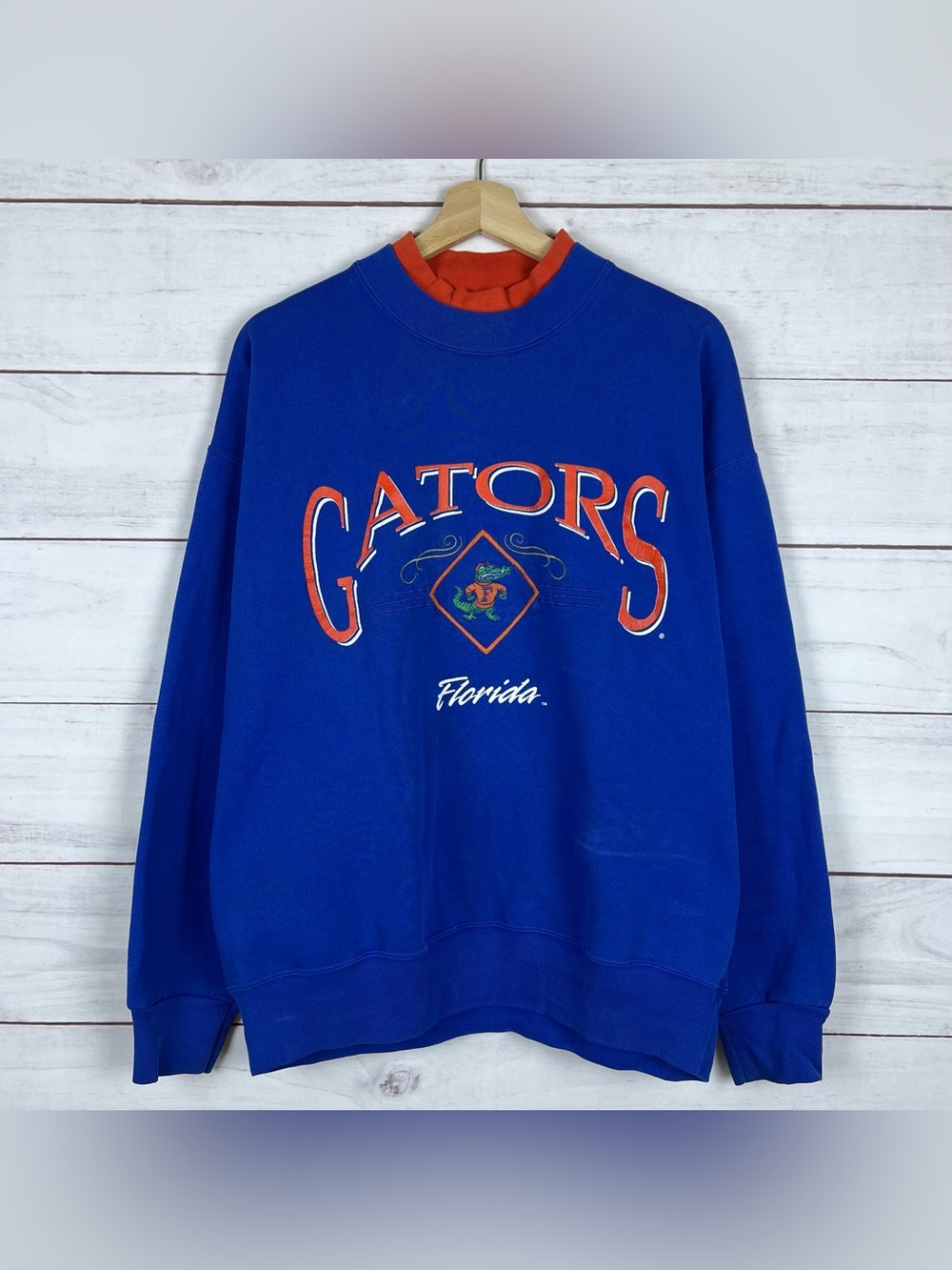 Vintage Florida Gators Football Blue Crewneck Sweatshirt 90s Dodger Adult XL